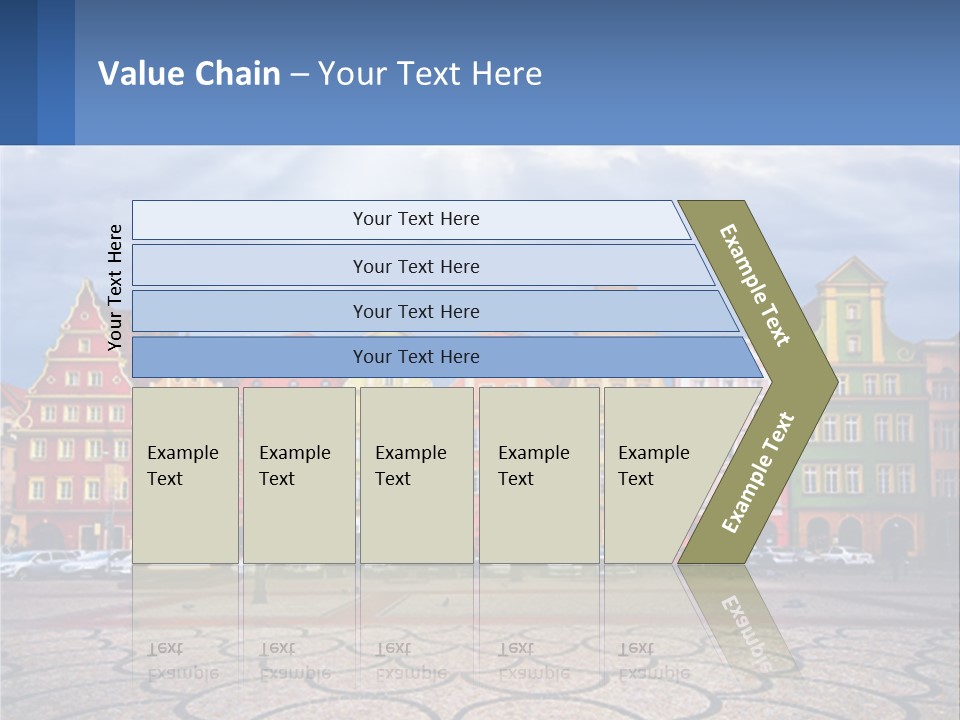 A Group Of Buildings With A Sky Background PowerPoint Template