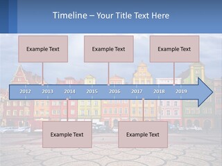 A Group Of Buildings With A Sky Background PowerPoint Template