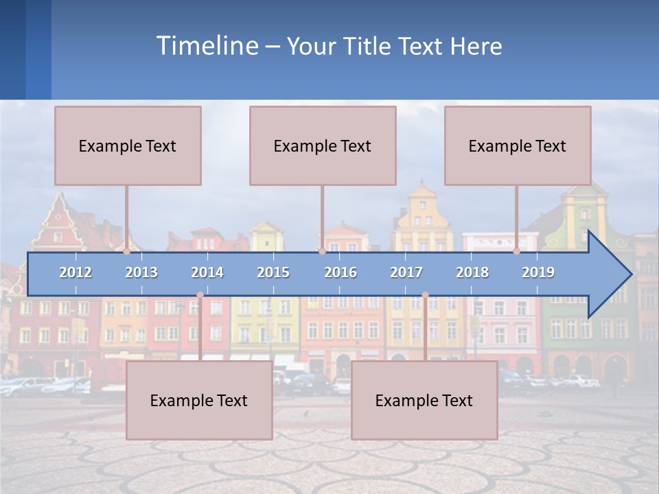 A Group Of Buildings With A Sky Background PowerPoint Template