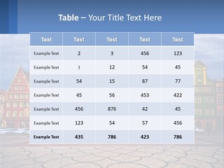 A Group Of Buildings With A Sky Background PowerPoint Template