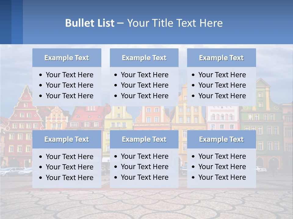 A Group Of Buildings With A Sky Background PowerPoint Template