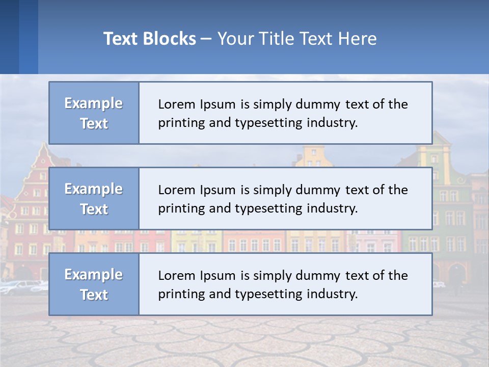 A Group Of Buildings With A Sky Background PowerPoint Template