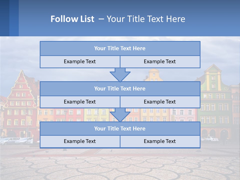 A Group Of Buildings With A Sky Background PowerPoint Template