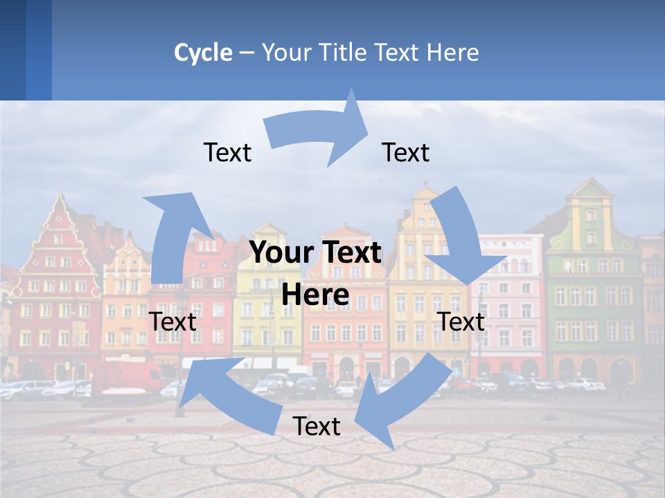 A Group Of Buildings With A Sky Background PowerPoint Template