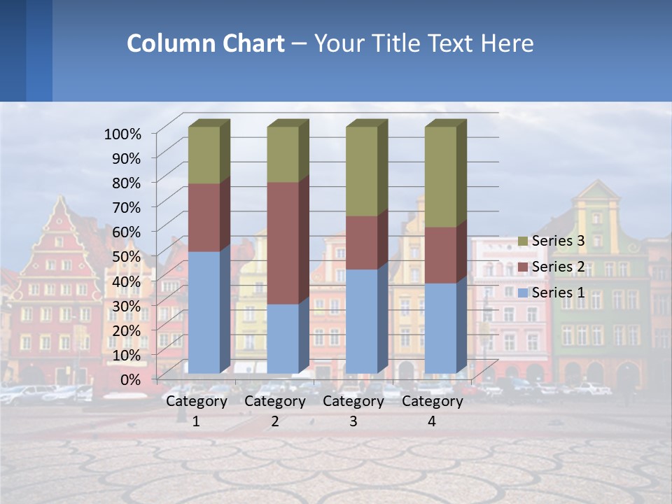 A Group Of Buildings With A Sky Background PowerPoint Template