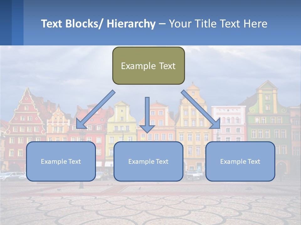 A Group Of Buildings With A Sky Background PowerPoint Template