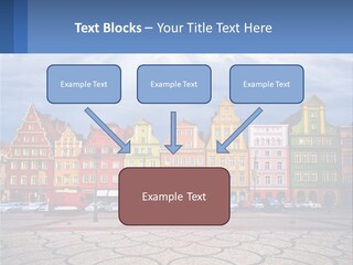 A Group Of Buildings With A Sky Background PowerPoint Template