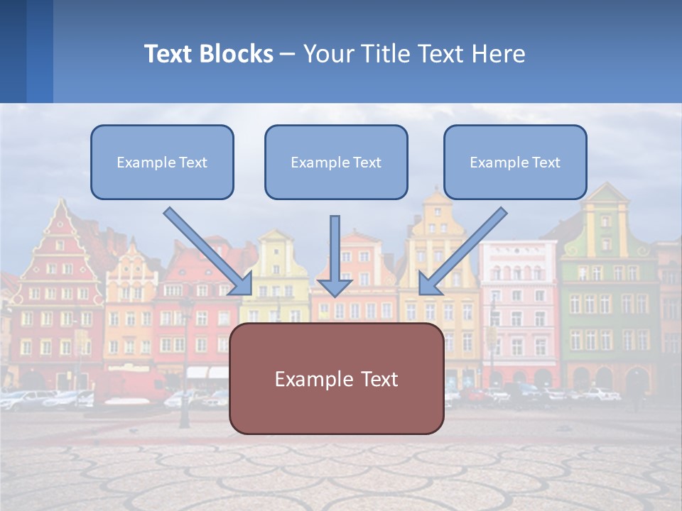 A Group Of Buildings With A Sky Background PowerPoint Template