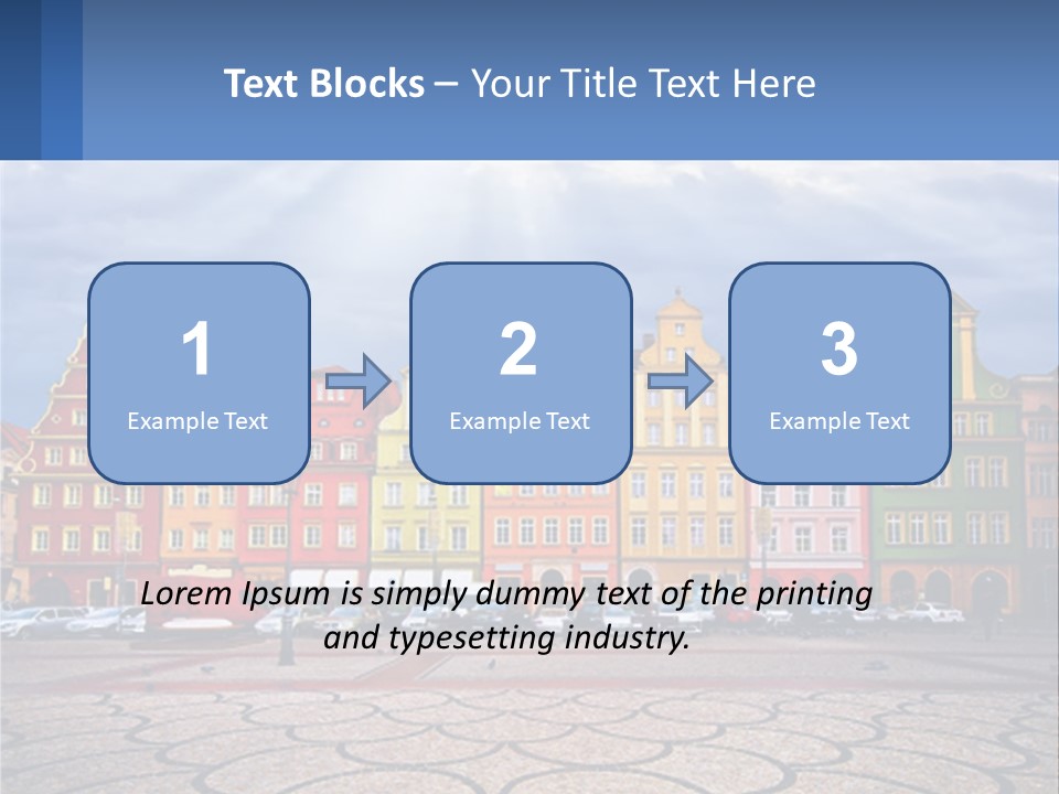 A Group Of Buildings With A Sky Background PowerPoint Template