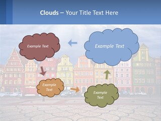 A Group Of Buildings With A Sky Background PowerPoint Template