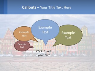 A Group Of Buildings With A Sky Background PowerPoint Template