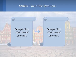 A Group Of Buildings With A Sky Background PowerPoint Template