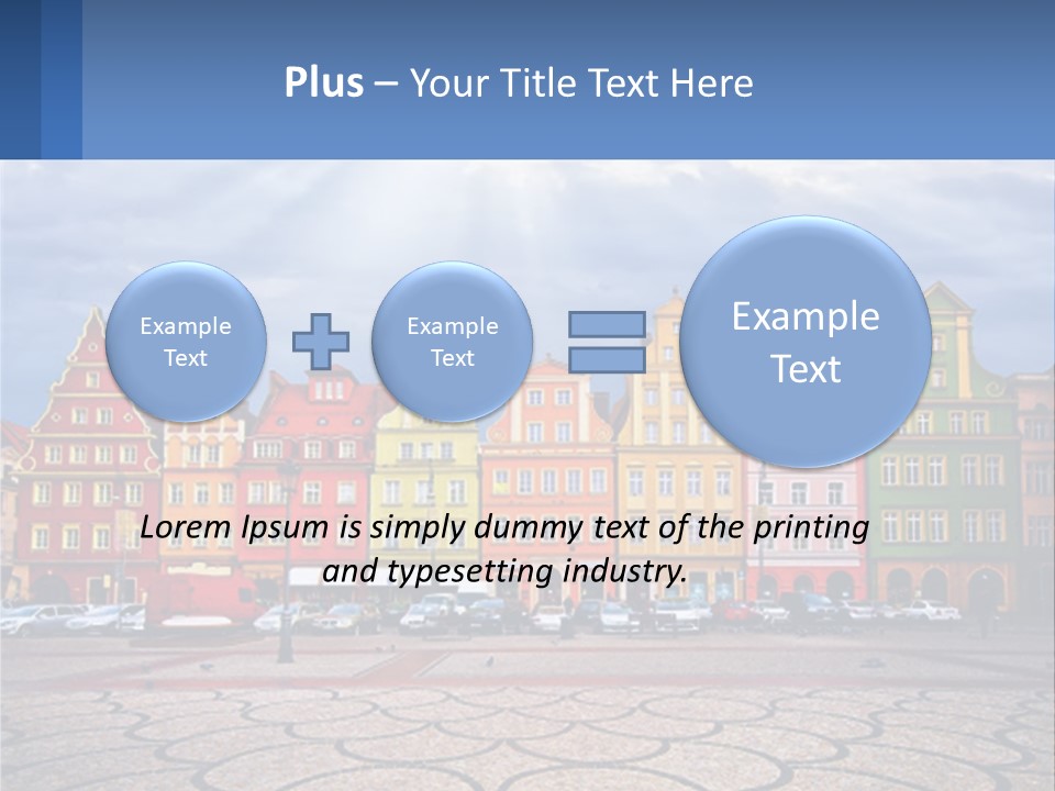 A Group Of Buildings With A Sky Background PowerPoint Template