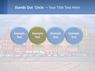 A Group Of Buildings With A Sky Background PowerPoint Template