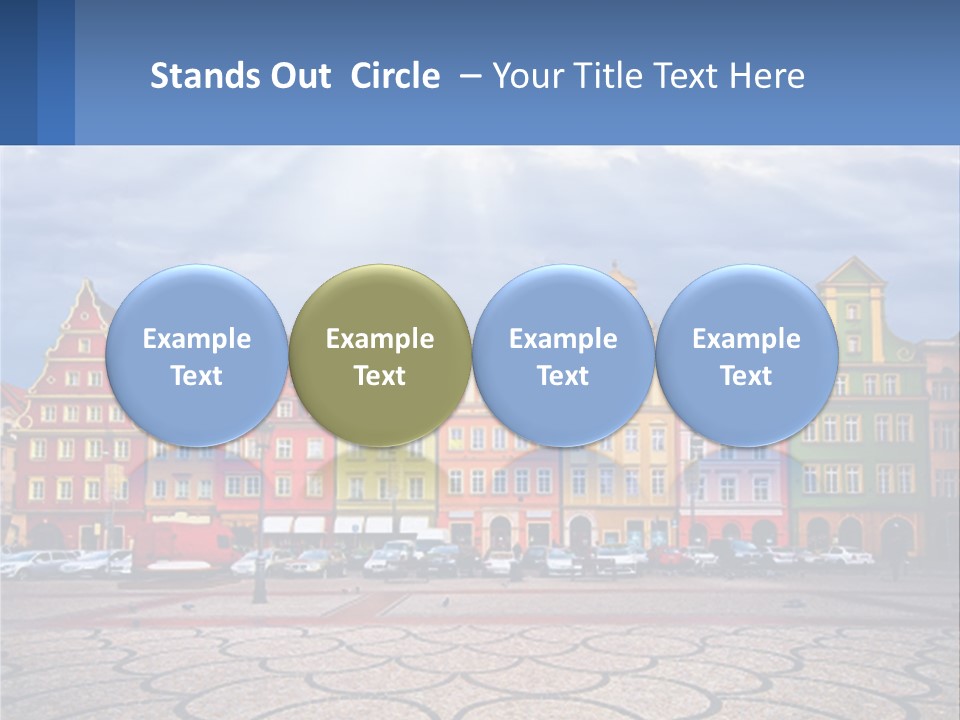 A Group Of Buildings With A Sky Background PowerPoint Template