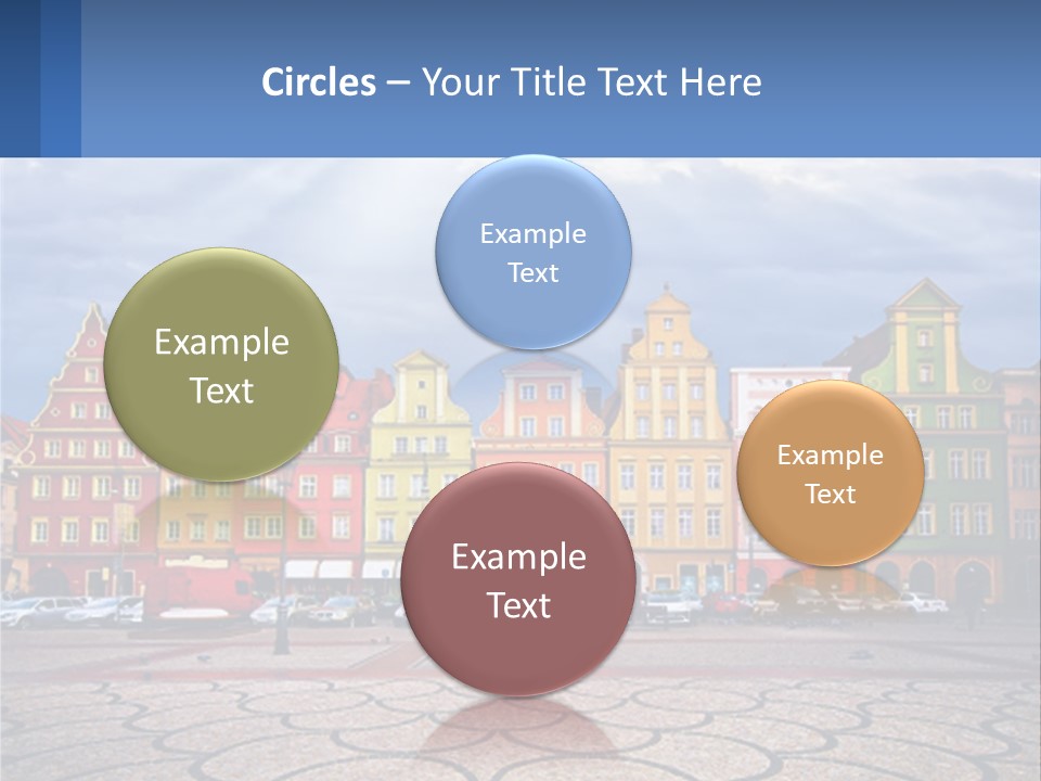 A Group Of Buildings With A Sky Background PowerPoint Template