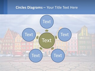 A Group Of Buildings With A Sky Background PowerPoint Template