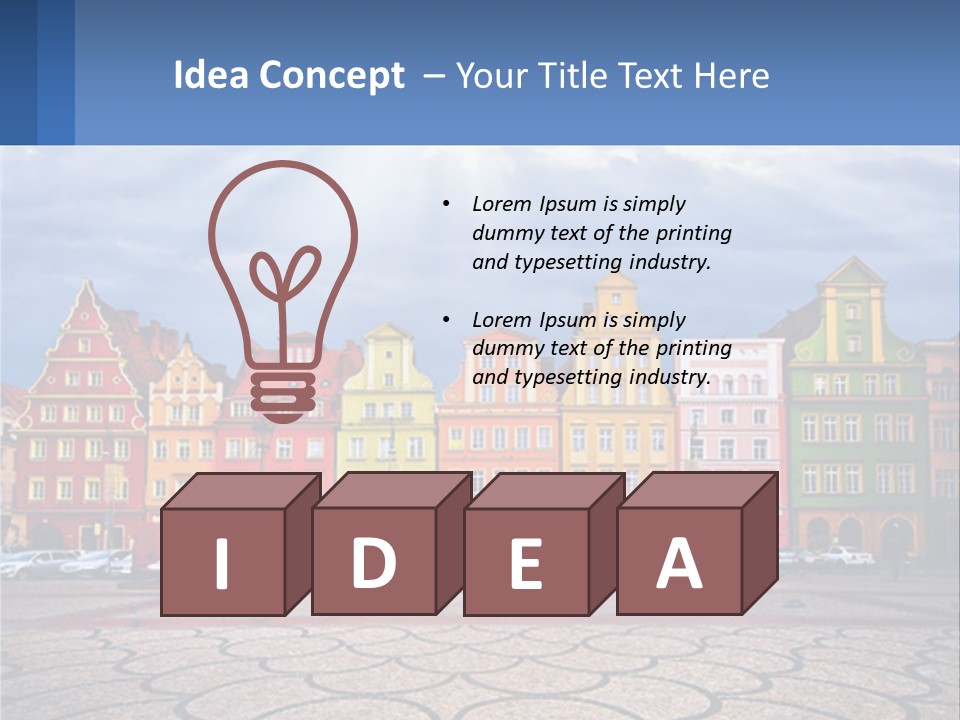 A Group Of Buildings With A Sky Background PowerPoint Template