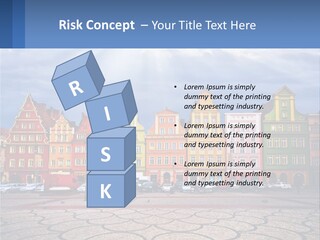 A Group Of Buildings With A Sky Background PowerPoint Template