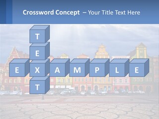 A Group Of Buildings With A Sky Background PowerPoint Template