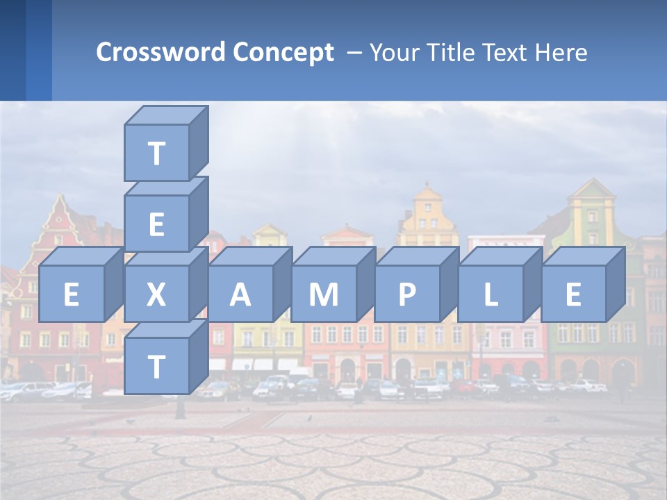 A Group Of Buildings With A Sky Background PowerPoint Template