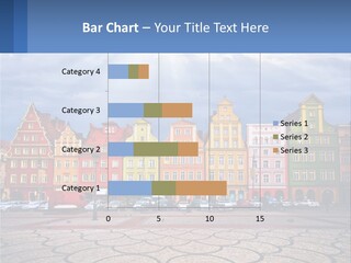 A Group Of Buildings With A Sky Background PowerPoint Template
