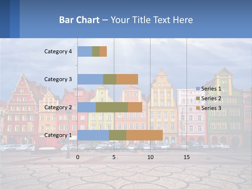 A Group Of Buildings With A Sky Background PowerPoint Template