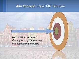 A Group Of Buildings With A Sky Background PowerPoint Template