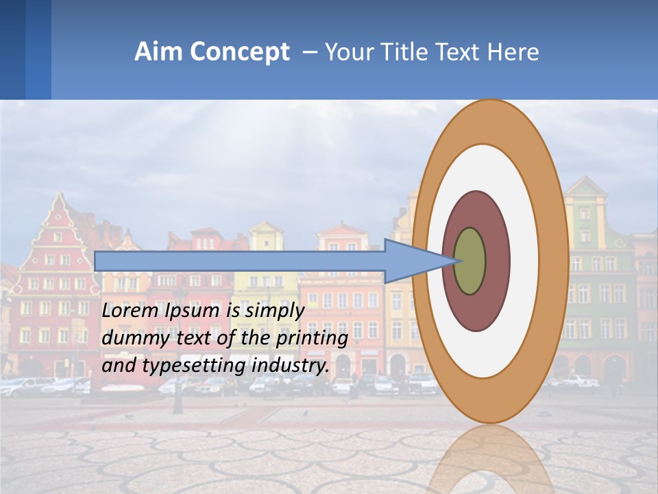 A Group Of Buildings With A Sky Background PowerPoint Template