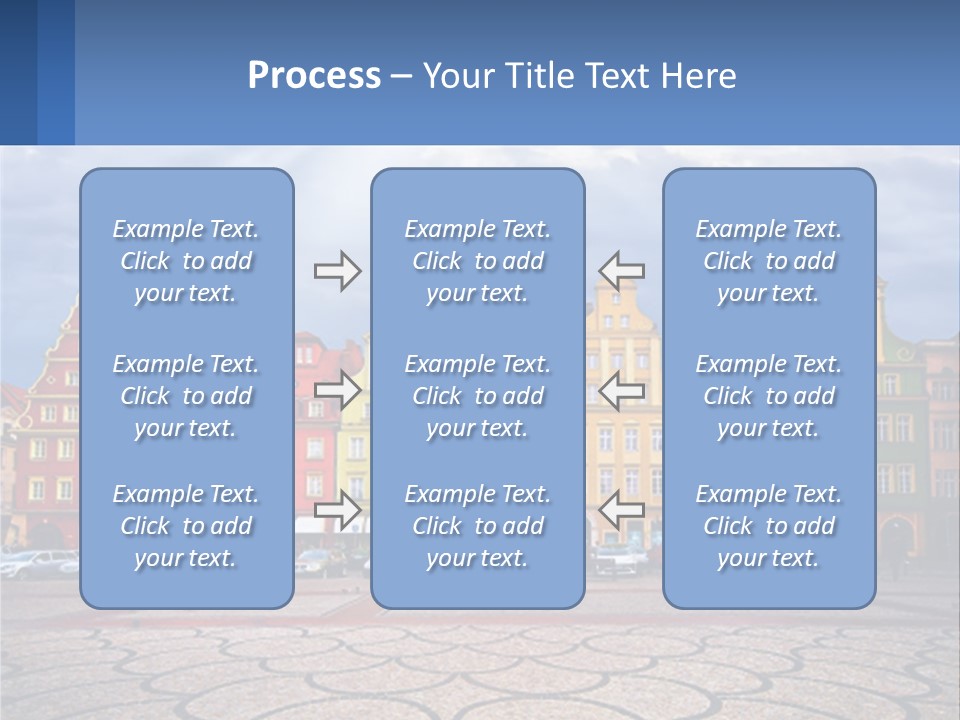 A Group Of Buildings With A Sky Background PowerPoint Template