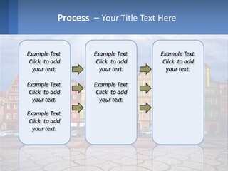 A Group Of Buildings With A Sky Background PowerPoint Template