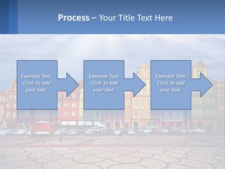 A Group Of Buildings With A Sky Background PowerPoint Template