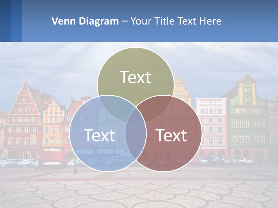 A Group Of Buildings With A Sky Background PowerPoint Template