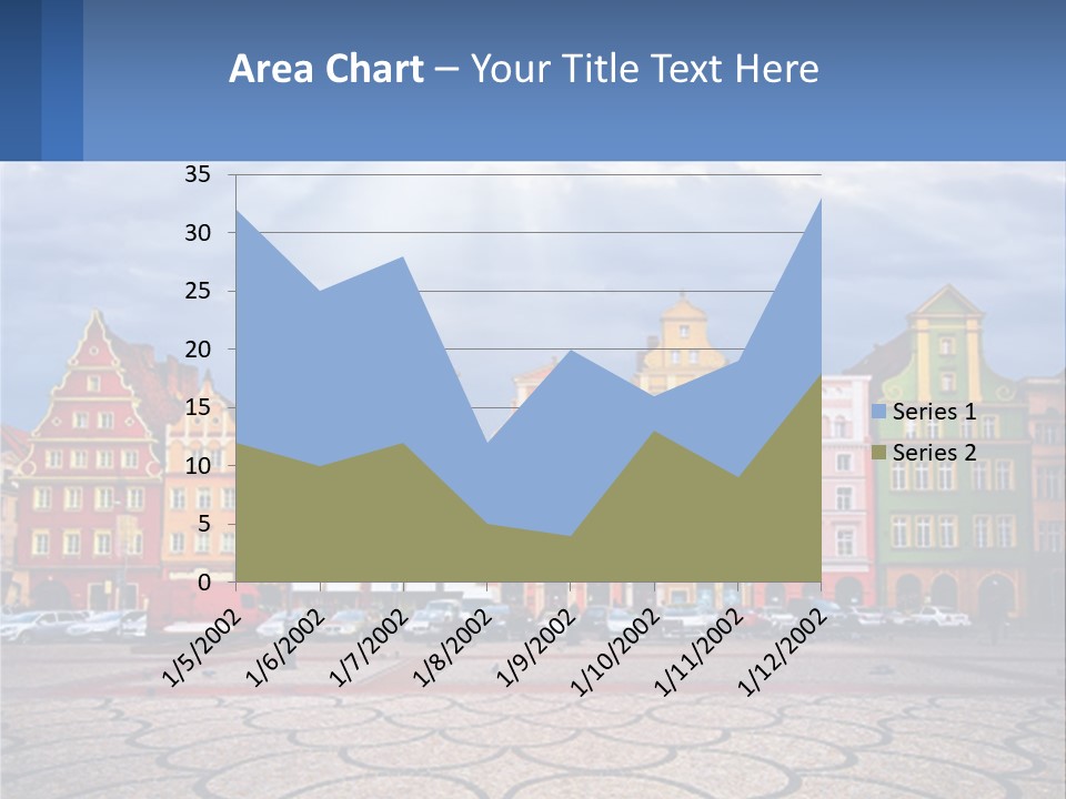 A Group Of Buildings With A Sky Background PowerPoint Template