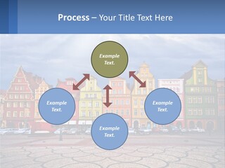 A Group Of Buildings With A Sky Background PowerPoint Template