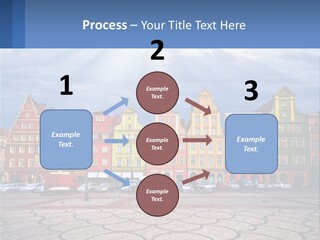 A Group Of Buildings With A Sky Background PowerPoint Template