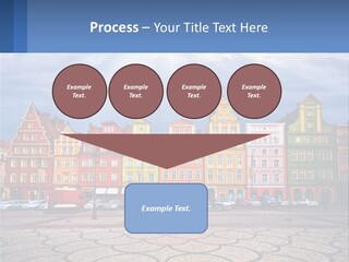 A Group Of Buildings With A Sky Background PowerPoint Template