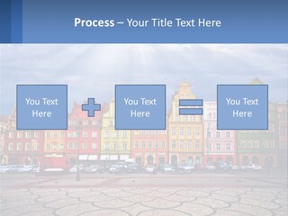 A Group Of Buildings With A Sky Background PowerPoint Template
