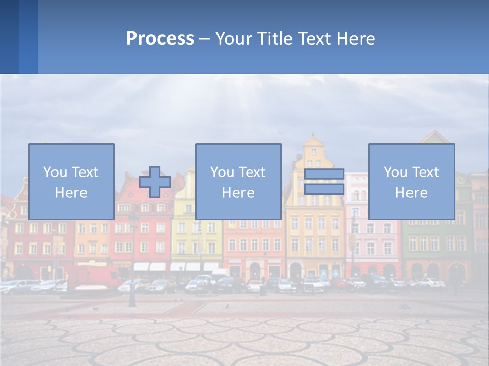 A Group Of Buildings With A Sky Background PowerPoint Template