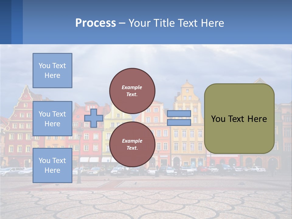 A Group Of Buildings With A Sky Background PowerPoint Template