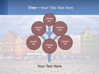 A Group Of Buildings With A Sky Background PowerPoint Template