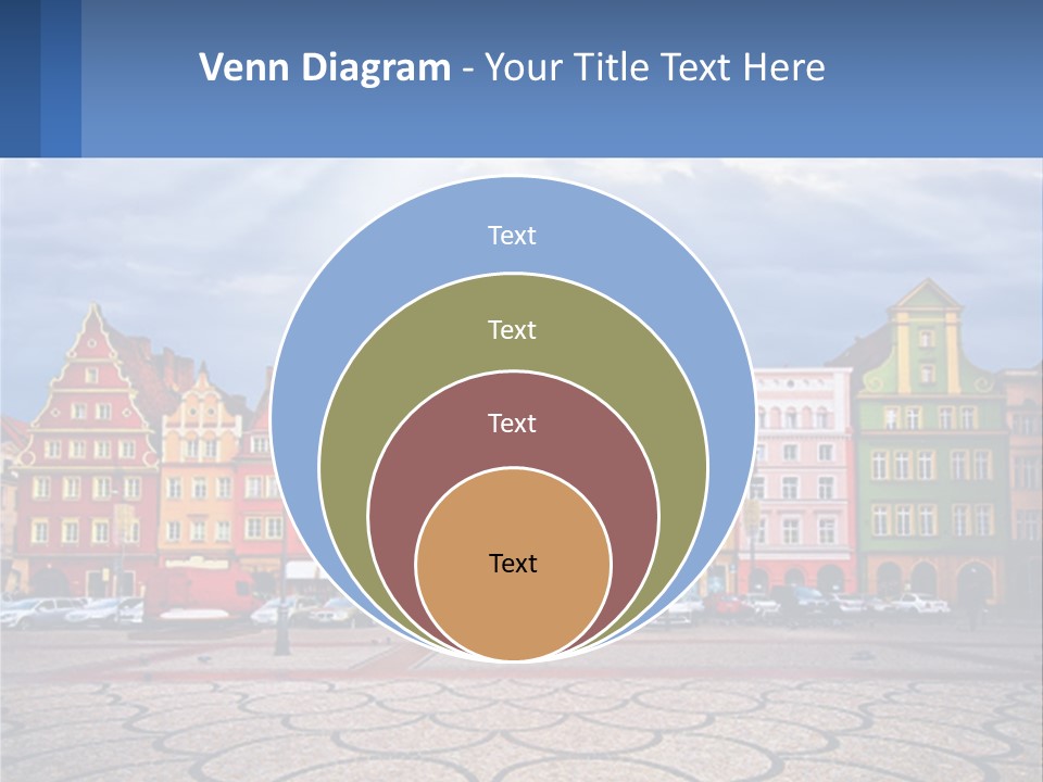 A Group Of Buildings With A Sky Background PowerPoint Template