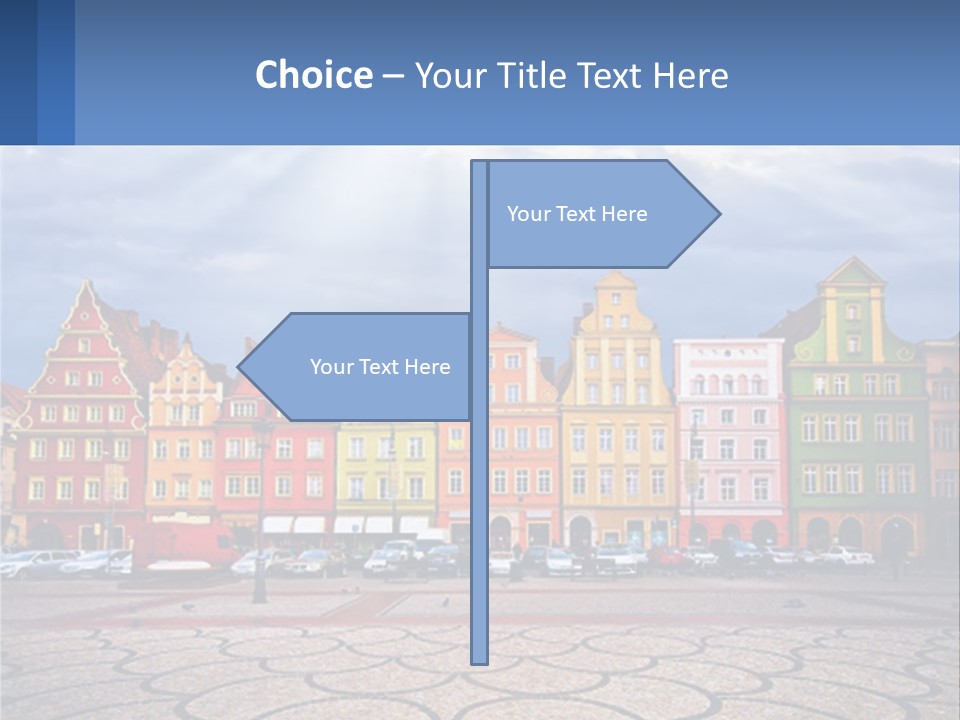 A Group Of Buildings With A Sky Background PowerPoint Template