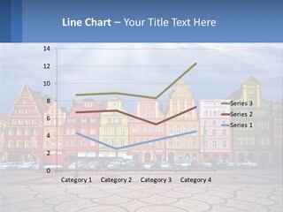 A Group Of Buildings With A Sky Background PowerPoint Template