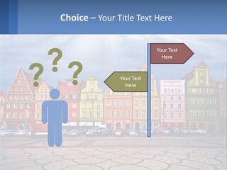 A Group Of Buildings With A Sky Background PowerPoint Template