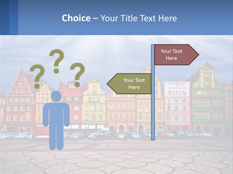 A Group Of Buildings With A Sky Background PowerPoint Template