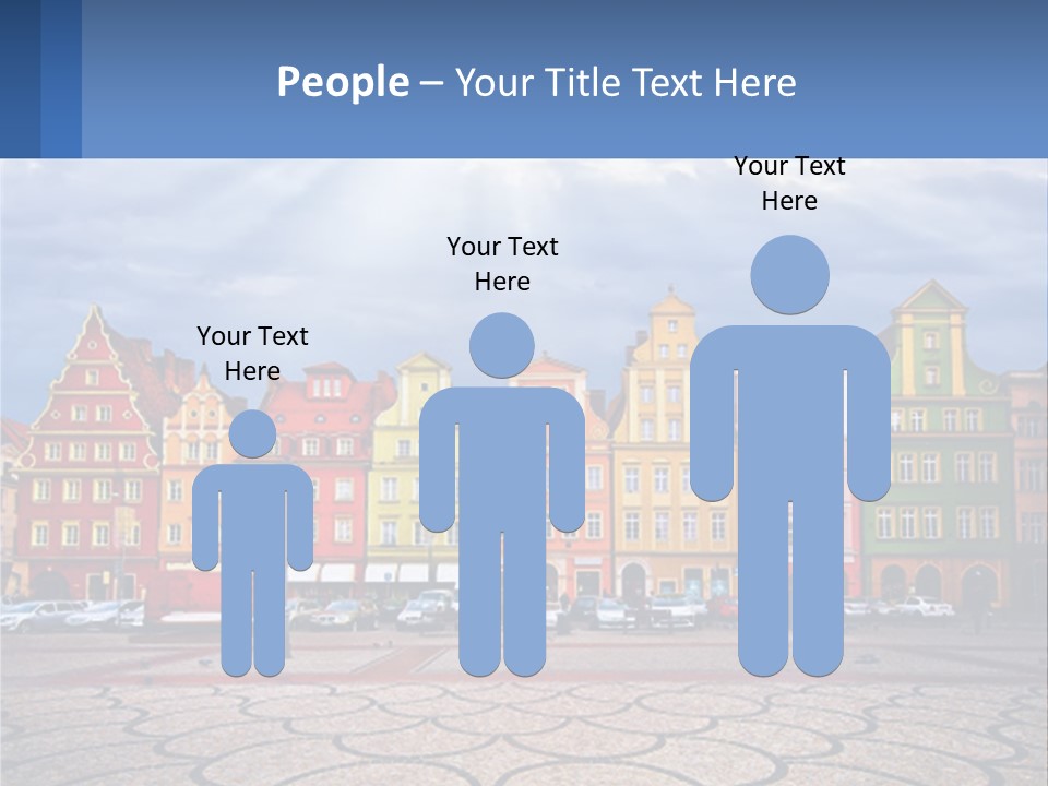 A Group Of Buildings With A Sky Background PowerPoint Template