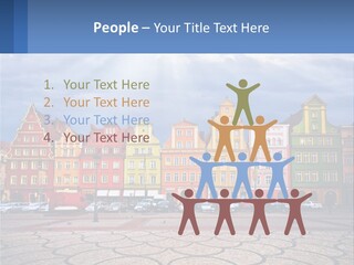 A Group Of Buildings With A Sky Background PowerPoint Template