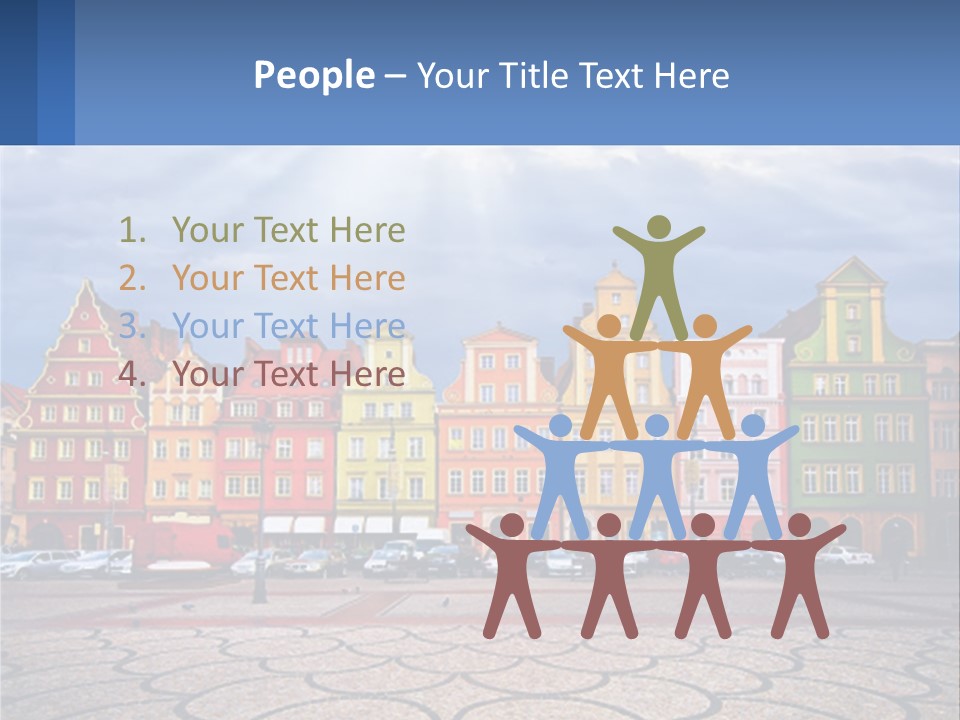 A Group Of Buildings With A Sky Background PowerPoint Template