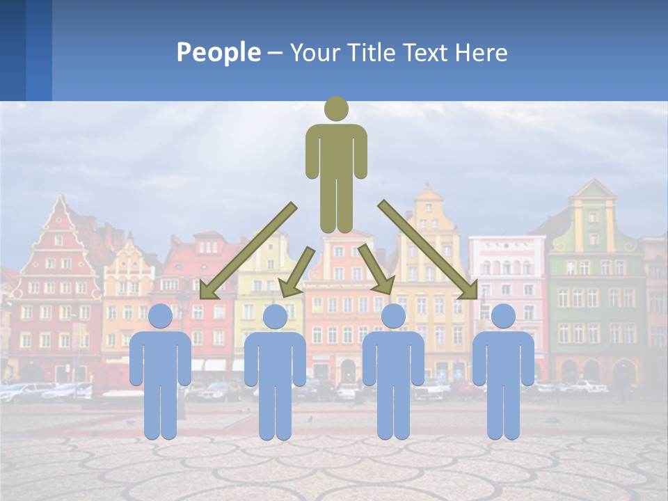 A Group Of Buildings With A Sky Background PowerPoint Template